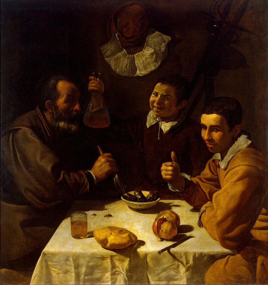 Brotdarstellungen - 1618 'El almuerzo' de Velazquez