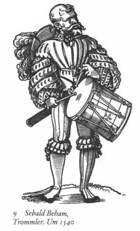 Landsknecht: Trommler von Sebald Beham, um 1540