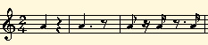 Figura 31 (ejemplo de figuraciones donde se mezclan notas y silencios) 