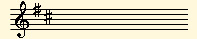 figura 17 (Armadura para las tonalidades de Re mayor o de su relativa Si menor)