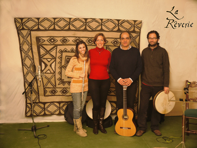 La Rêverie - CÁNTICA durante la grabación del album; Inmaculada Gómez, Yolanda Campos, Esteban Canyar y Ángel Martín