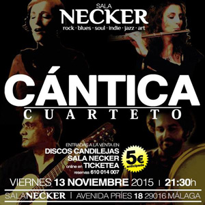 cartel del concierto de Cántica - sala Necker/Málaga