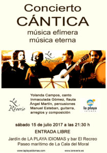 CANTICA Cuarteto · concierto del 15-7-17 en Escuela LA PLAYA