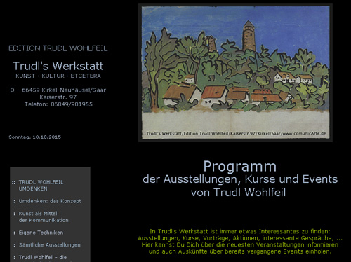 Trudls Werkstatt - Veranstaltungsprogramm 2007 - 2012