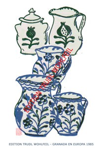 Baraja granadina - Jarras y orzas de cerámica Fajalauza. Edition Trudl Wohlfeil, Granada en Europa 1985