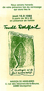 Trudl Wohlfeil - Ausstellung Maison de Heidelberg, Montpellier - L'écologie et le fait associatif